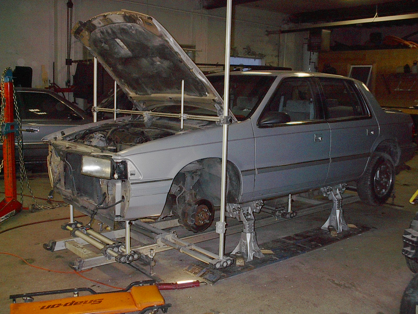 93 dodge spirit on frame rack